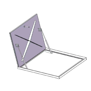 Hidraulični poklopac šahte  SS304 800 x 800 x 80mm